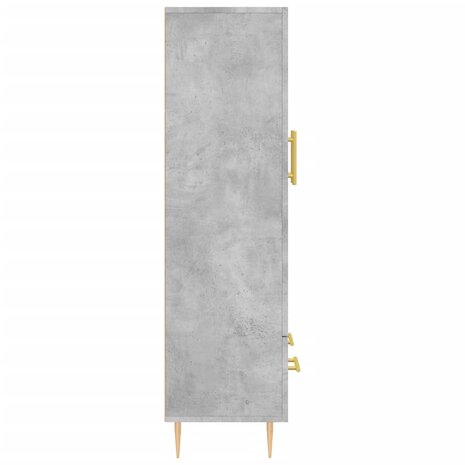 Hoge kast 69,5x31x115 cm bewerkt hout betongrijs 7