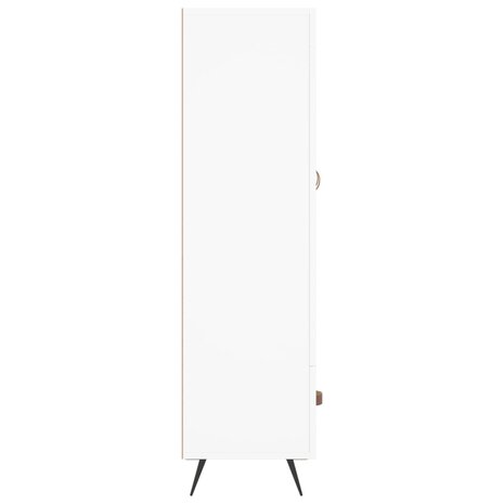 Hoge kast 69,5x31x115 cm bewerkt hout wit 7