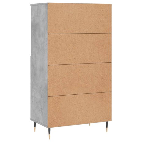 Hoge kast 60x36x110 cm bewerkt hout betongrijs 8