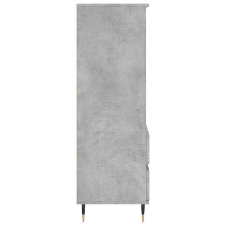 Hoge kast 40x36x110 cm bewerkt hout betongrijs 7