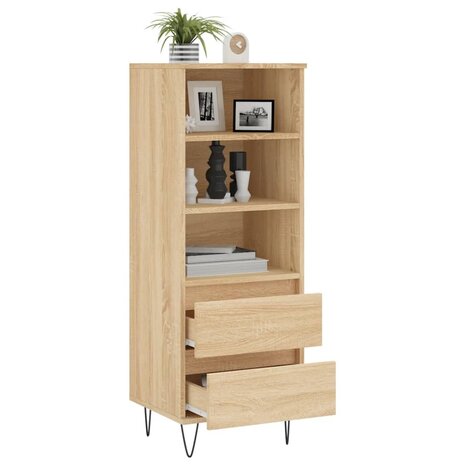 Hoge kast 40x36x110 cm bewerkt hout sonoma eiken 4