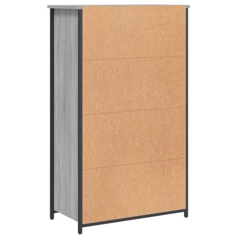 Hoge kast 62x32x103,5 cm bewerkt hout grijs sonoma eikenkleurig 7