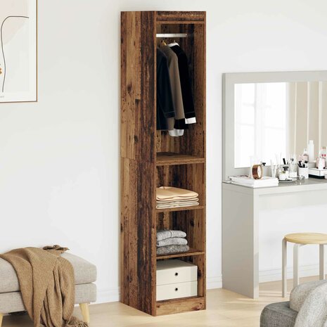 Kledingkast met plank met opslag Oudhout 41 x 48 x 102 cm 4