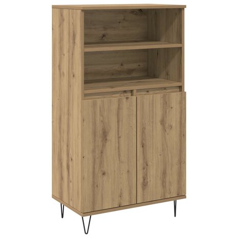 Highboard Bruin 60 x 36 x 110 cm Bewerkt hout 2
