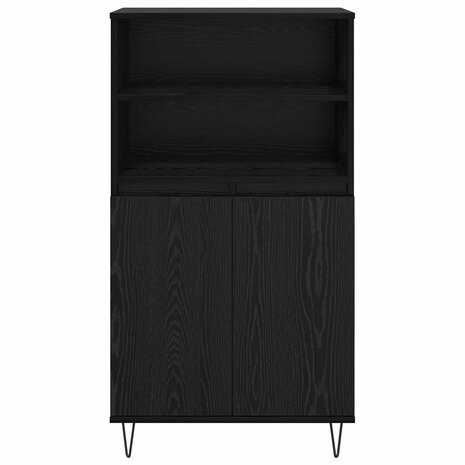 Highboard Zwart 60 x 36 x 110 cm Bewerkt hout 6