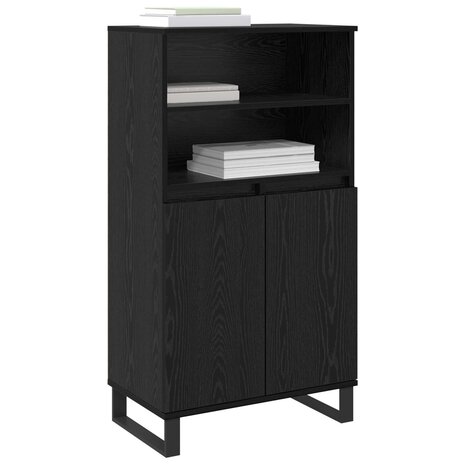 Highboard Zwart 60 x 36 x 110 cm Bewerkt hout 3
