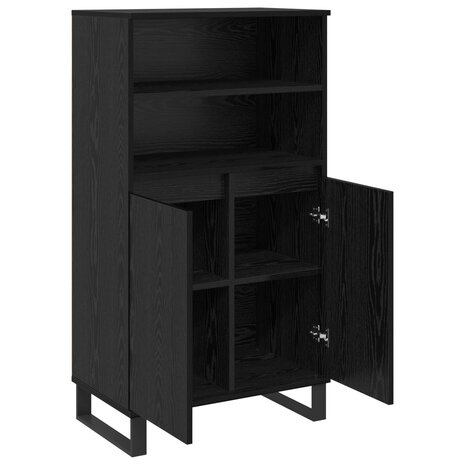 Highboard Zwart 60 x 36 x 110 cm Bewerkt hout 5