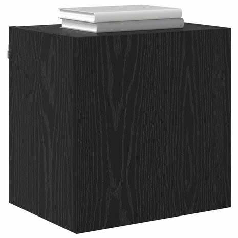 TV Wandkast Zwart Eiken 40,5x30x40cm Bewerkt hout 3