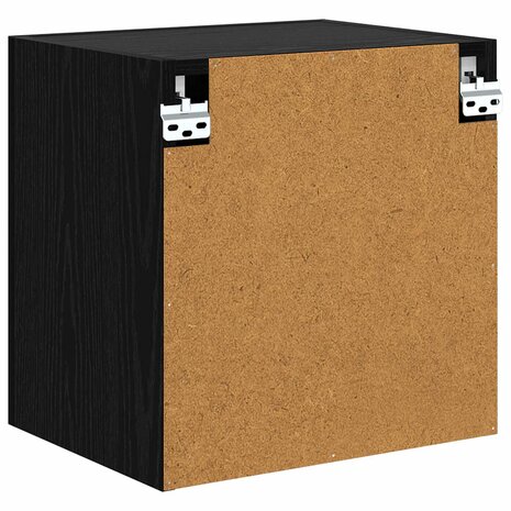 TV Wandkast Zwart Eiken 40,5x30x40cm Bewerkt hout 8