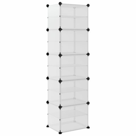 Schoenenrek 44x31,5x153,5 cm polypropeen transparant 5