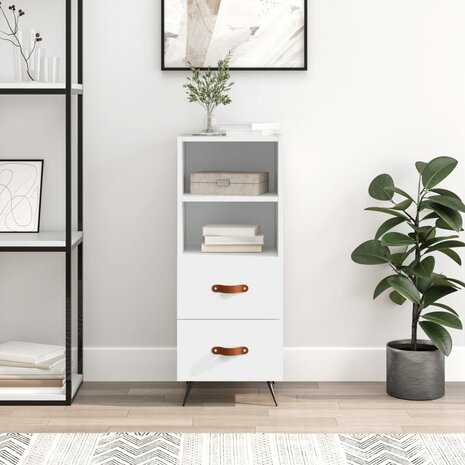 Dressoir 34,5x34x90 cm bewerkt hout wit 1