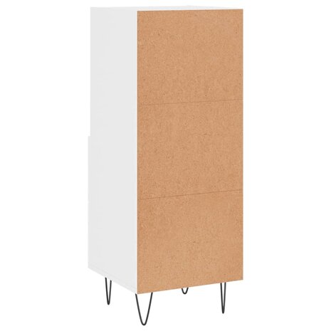 Dressoir 34,5x34x90 cm bewerkt hout hoogglans wit 8
