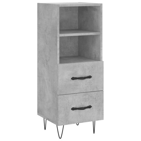 Dressoir 34,5x34x90 cm bewerkt hout betongrijs 2