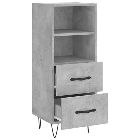Dressoir 34,5x34x90 cm bewerkt hout betongrijs 5