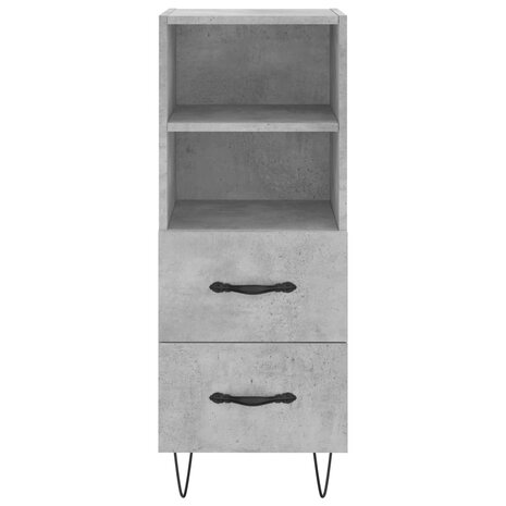 Dressoir 34,5x34x90 cm bewerkt hout betongrijs 6