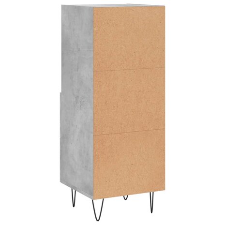 Dressoir 34,5x34x90 cm bewerkt hout betongrijs 8