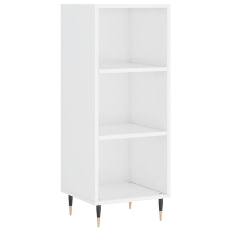 Dressoir 34,5x32,5x90 cm bewerkt hout hoogglans wit 2