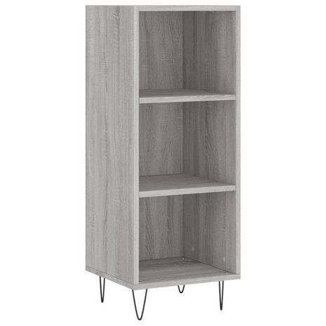 Dressoir 34,5x32,5x90 cm bewerkt hout grijs sonoma eikenkleurig 2
