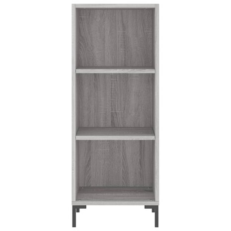 Dressoir 34,5x32,5x90 cm bewerkt hout grijs sonoma eikenkleurig 4