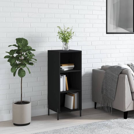 Dressoir 34,5x32,5x90 cm bewerkt hout zwart 1