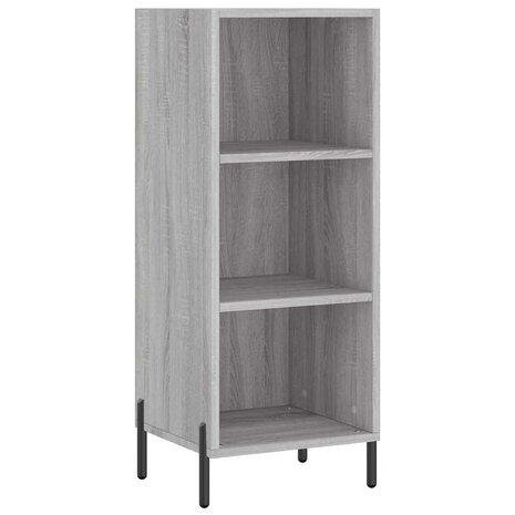Dressoir 34,5x32,5x90 cm bewerkt hout grijs sonoma eikenkleurig 2