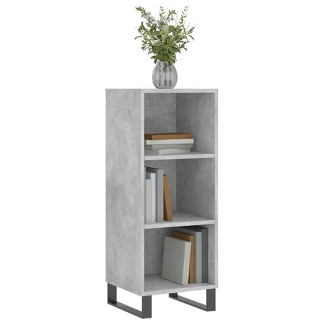 Dressoir 34,5x32,5x90 cm bewerkt hout betongrijs 3