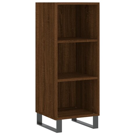 Dressoir 34,5x32,5x90 cm bewerkt hout bruin eikenkleur 2