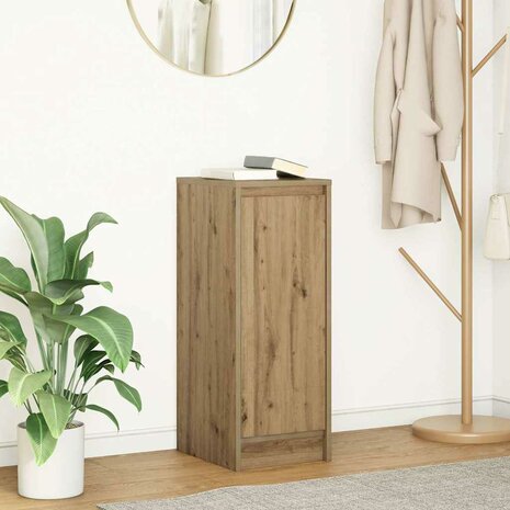 Dressoir 29,5x34x76 cm bewerkt hout artisanaal eikenkleur 1