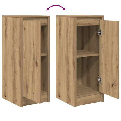 Dressoir 29,5x34x76 cm bewerkt hout artisanaal eikenkleur 9