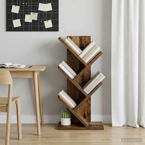 Boekenkast in de vorm van een boom 4-vaks 30 x 18 x 60 cm 1