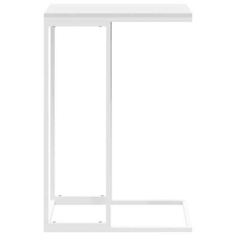 Bijzettafel 40x30x59 cm bewerkt hout wit 4