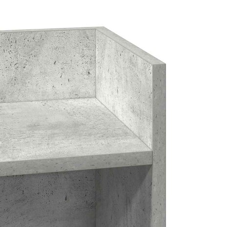 Bijzettafeltje met plank 25,5x27x60 cm betongrijs 7