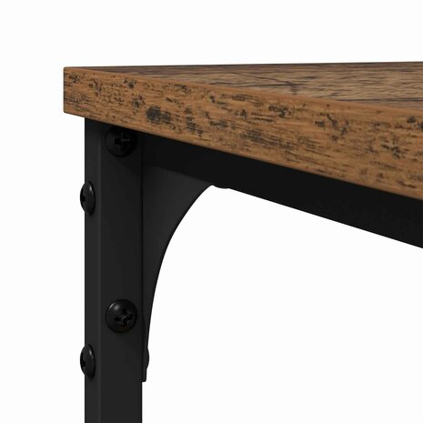 Bijzettafel met plank Oud hout 50 x 35 x 52 cm Bewerkt hout 8