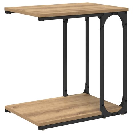 Bijzettafel Artisan Eiken 50 x 35 x 52 cm Bewerkt hout 7