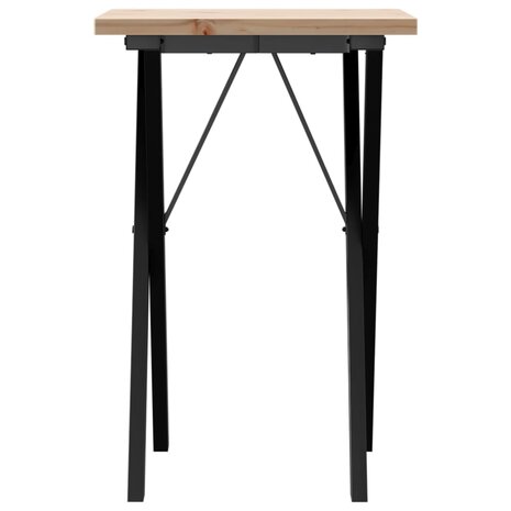 Eettafel X-frame 50x50x75,5 cm massief grenenhout en staal 4