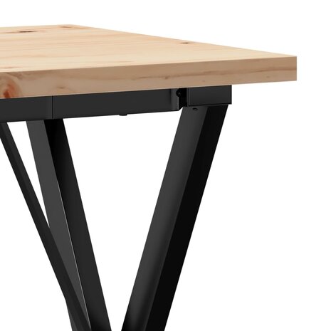 Eettafel X-frame 50x50x75,5 cm massief grenenhout en staal 7