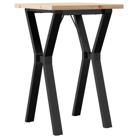Eettafel Y-frame 50x50x75,5 cm massief grenenhout en staal 2