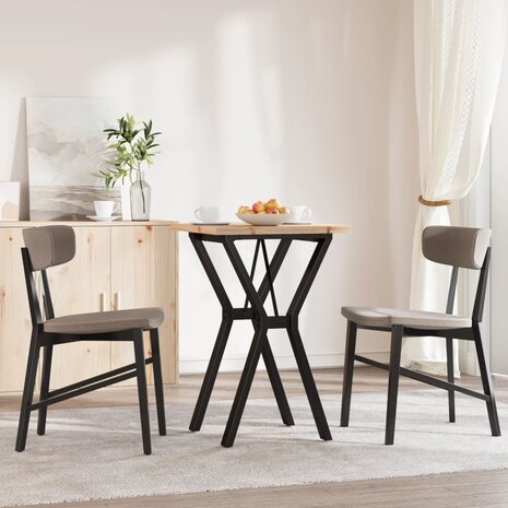 Eettafel Y-frame 50x50x75,5 cm massief grenenhout en staal 3