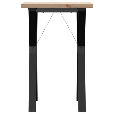 Eettafel Y-frame 50x50x75,5 cm massief grenenhout en staal 4