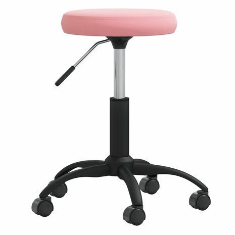 Eetkamerstoel fluweel roze 1