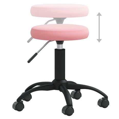 Eetkamerstoel fluweel roze 4