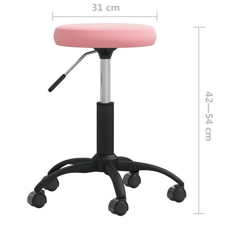 Eetkamerstoel fluweel roze 6