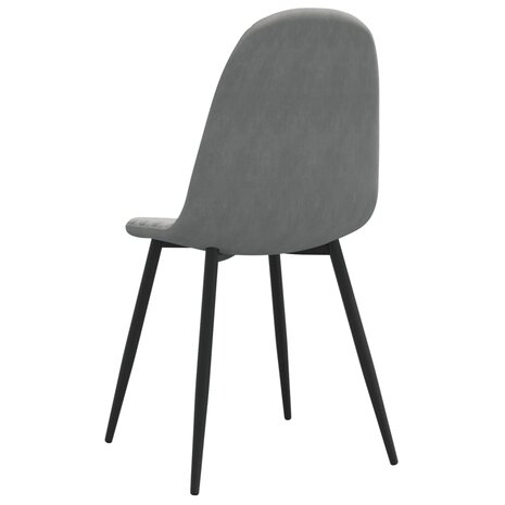 Eetkamerstoelen 2 st fluweel lichtgrijs 6