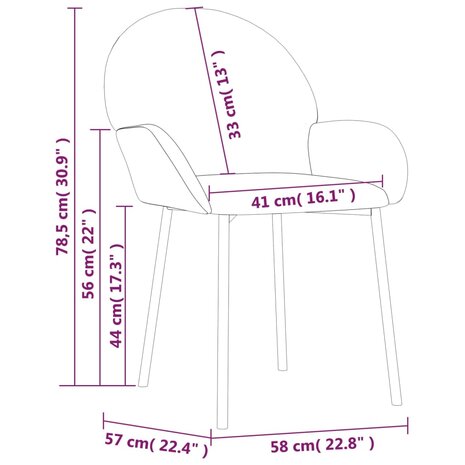 Eetkamerstoelen 2 st fluweel donkergrijs 9