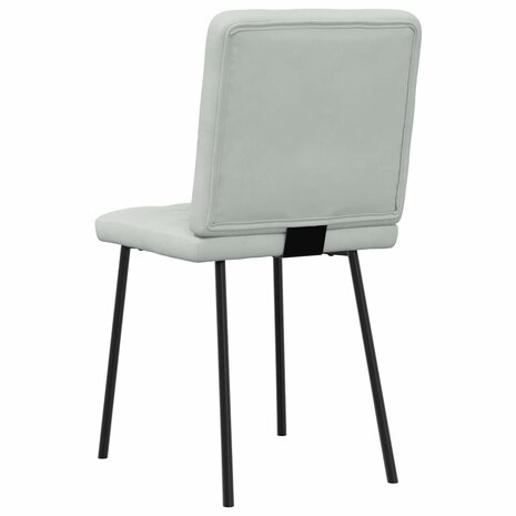 Eetkamerstoelen 2 st fluweel lichtgrijs 6