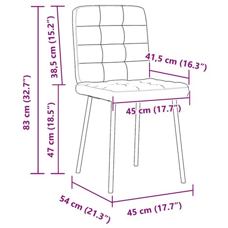Eetkamerstoelen 2 st fluweel lichtgrijs 9