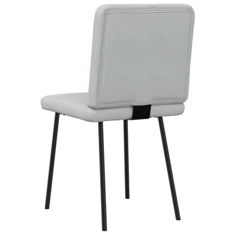 Eetkamerstoelen 2 st fluweel lichtgrijs 6