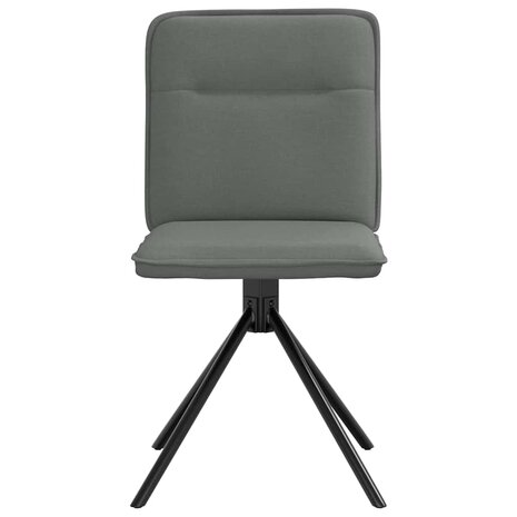 Eetkamerstoelen 2 st stof donkergrijs 4