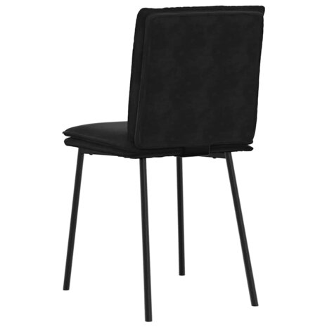 Eetkamerstoelen 2 st fluweel zwart 6