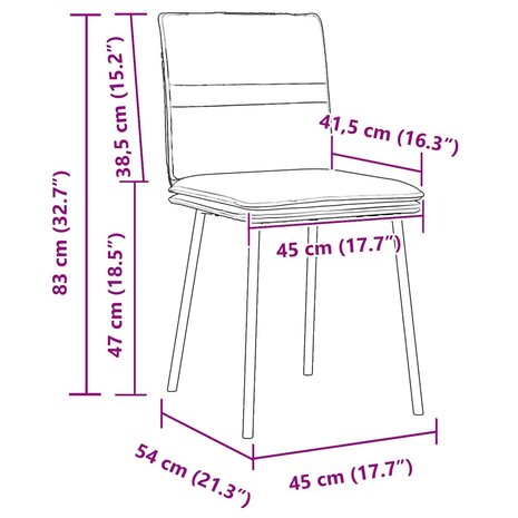 Eetkamerstoelen 2 st fluweel zwart 9